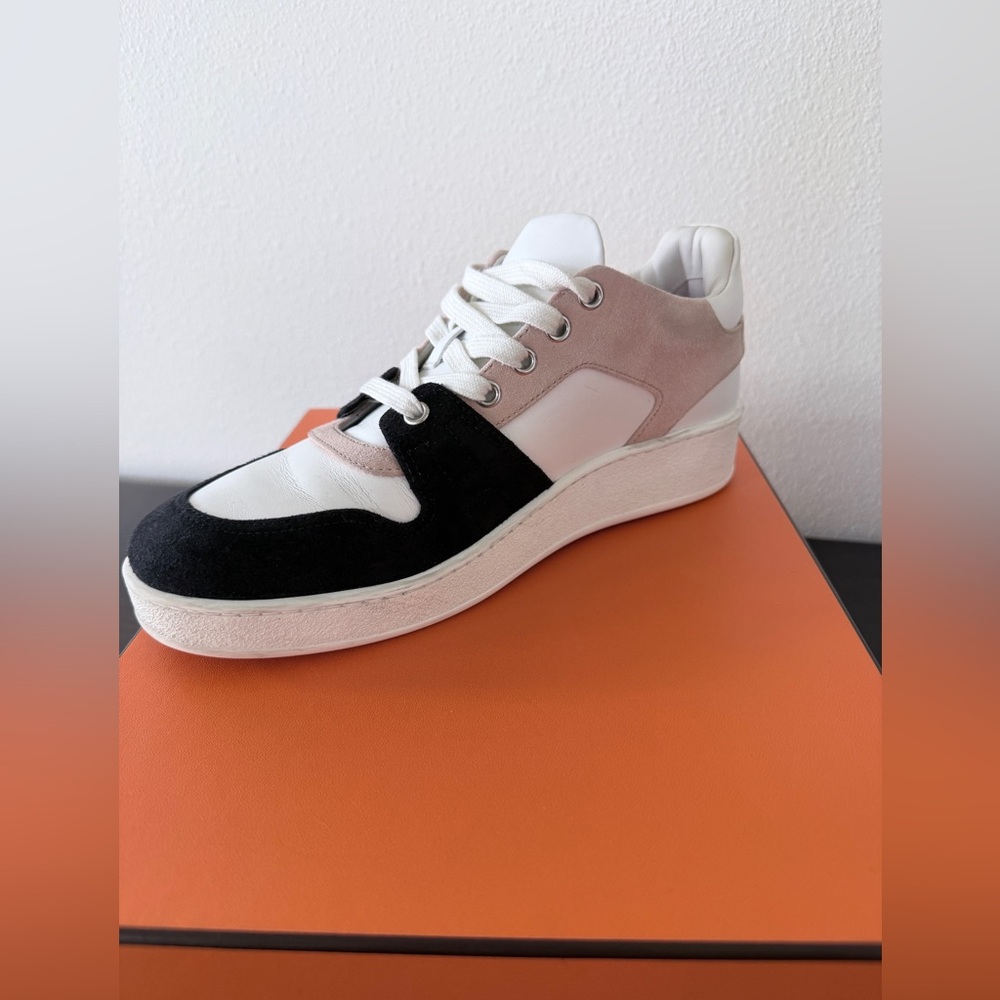 Hermès Free Sneakers in Multicolore / Rose Opaline - Size 38.5 / US 8 - Picture 4 of 16